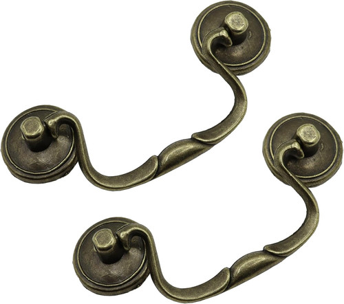 Antique brass cabinet - brass, pulls