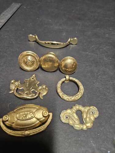 Lot vintage brass door - of,