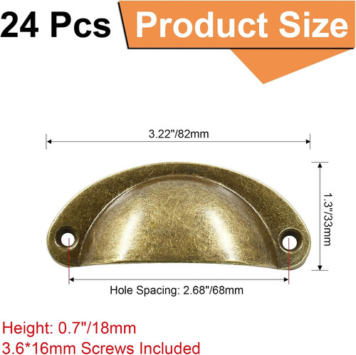 24pcs antique cup drawer - 24pcs,